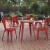 Flash Furniture JJ-T14623-60-BRRD-GG Commercial Poly Resin Round Patio Dining Table, 23.75". Brown/Red addl-1