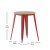 Flash Furniture JJ-T14623-60-BRRD-GG Commercial Poly Resin Round Patio Dining Table, 23.75". Brown/Red addl-4
