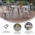 Flash Furniture JJ-T14623-60-BRSL-GG Commercial Poly Resin Round Patio Dining Table, 23.75". Brown/Silver addl-3