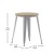 Flash Furniture JJ-T14623-60-BRSL-GG Commercial Poly Resin Round Patio Dining Table, 23.75". Brown/Silver addl-4