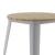 Flash Furniture JJ-T14623-60-BRSL-GG Commercial Poly Resin Round Patio Dining Table, 23.75". Brown/Silver addl-7