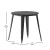 Flash Furniture JJ-T14623-80-BKBK-GG Commercial Poly Resin Round Patio Dining Table, 30", Black/Black addl-4