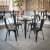 Flash Furniture JJ-T14623-80-BKBK-GG Commercial Poly Resin Round Patio Dining Table, 30", Black/Black addl-6