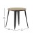 Flash Furniture JJ-T14623-80-BRBK-GG Commercial Poly Resin Round Patio Dining Table, 30", Brown/Black addl-4