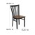 Flash Furniture XU-DG6Q4BSCH-CHYW-GG Black Schoolhouse Back Metal Chair with Cherry Wood Seat addl-1