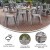 Flash Furniture JJ-T14623-80-BRSL-GG Commercial Poly Resin Round Patio Dining Table, 30", Brown/Silver addl-3