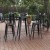 Flash Furniture JJ-T14623H-80-BKBK-GG Commercial Poly Resin Round Bar Table 23.75", Black/Black  addl-1