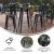 Flash Furniture JJ-T14623H-80-BKBK-GG Commercial Poly Resin Round Bar Table 23.75", Black/Black  addl-3