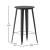 Flash Furniture JJ-T14623H-80-BKBK-GG Commercial Poly Resin Round Bar Table 23.75", Black/Black  addl-4