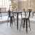Flash Furniture JJ-T14623H-80-BKBK-GG Commercial Poly Resin Round Bar Table 23.75", Black/Black  addl-6