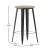 Flash Furniture JJ-T14623H-80-BRBK-GG Commercial Poly Resin Round Bar Table 23.75", Brown/Black  addl-4