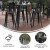 Flash Furniture JJ-T14623H-76-BKBK-GG Commercial Poly Resin Round Bar Table 30", Black/Black  addl-3