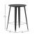 Flash Furniture JJ-T14623H-76-BKBK-GG Commercial Poly Resin Round Bar Table 30", Black/Black  addl-4