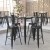 Flash Furniture JJ-T14623H-76-BKBK-GG Commercial Poly Resin Round Bar Table 30", Black/Black  addl-6