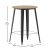 Flash Furniture JJ-T14623H-76-BRBK-GG Commercial Poly Resin Round Bar Table 30", Brown/Black  addl-4