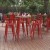Flash Furniture JJ-T14623H-76-BRRD-GG Commercial Poly Resin Round Bar Table 30", Brown/Red addl-1