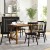 Flash Furniture KER-T-851-BRN-60-GG 60" Solid Wood Trestle Base, Farmhouse Style Dining Table, Light Cappuccino Finish addl-1