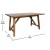 Flash Furniture KER-T-851-BRN-60-GG 60" Solid Wood Trestle Base, Farmhouse Style Dining Table, Light Cappuccino Finish addl-4