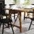 Flash Furniture KER-T-851-BRN-60-GG 60" Solid Wood Trestle Base, Farmhouse Style Dining Table, Light Cappuccino Finish addl-6