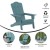 Flash Furniture LE-HMP-1044-10-BL-GG Blue HDPE Adirondack Chair with Cup Holder addl-3