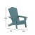 Flash Furniture LE-HMP-1044-10-BL-GG Blue HDPE Adirondack Chair with Cup Holder addl-4