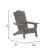 Flash Furniture LE-HMP-1044-10-BR-GG Brown HDPE Adirondack Chair with Cup Holder addl-4