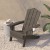 Flash Furniture LE-HMP-1044-10-BR-GG Brown HDPE Adirondack Chair with Cup Holder addl-5