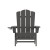 Flash Furniture LE-HMP-1044-10-GY-GG Gray HDPE Adirondack Chair with Cup Holder addl-10