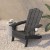 Flash Furniture LE-HMP-1044-10-GY-GG Gray HDPE Adirondack Chair with Cup Holder addl-6