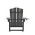 Flash Furniture LE-HMP-1044-10-GY-GG Gray HDPE Adirondack Chair with Cup Holder addl-7