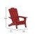 Flash Furniture LE-HMP-1044-10-RD-GG Red HDPE Adirondack Chair with Cup Holder addl-4