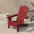 Flash Furniture LE-HMP-1044-10-RD-GG Red HDPE Adirondack Chair with Cup Holder addl-6