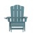 Flash Furniture LE-HMP-1044-110-BL-GG Blue HDPE Adirondack Chair with Cup Holder and Pull Out Ottoman addl-10