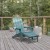 Flash Furniture LE-HMP-1044-110-BL-GG Blue HDPE Adirondack Chair with Cup Holder and Pull Out Ottoman addl-1