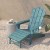 Flash Furniture LE-HMP-1044-110-BL-GG Blue HDPE Adirondack Chair with Cup Holder and Pull Out Ottoman addl-6