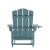 Flash Furniture LE-HMP-1044-110-BL-GG Blue HDPE Adirondack Chair with Cup Holder and Pull Out Ottoman addl-7