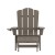 Flash Furniture LE-HMP-1044-110-BR-GG Brown HDPE Adirondack Chair with Cup Holder and Pull Out Ottoman addl-10