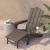 Flash Furniture LE-HMP-1044-110-BR-GG Brown HDPE Adirondack Chair with Cup Holder and Pull Out Ottoman addl-5