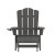 Flash Furniture LE-HMP-1044-110-GY-GG Gray HDPE Adirondack Chair with Cup Holder and Pull Out Ottoman addl-10