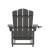 Flash Furniture LE-HMP-1044-110-GY-GG Gray HDPE Adirondack Chair with Cup Holder and Pull Out Ottoman addl-7