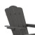 Flash Furniture LE-HMP-1044-110-GY-GG Gray HDPE Adirondack Chair with Cup Holder and Pull Out Ottoman addl-8