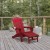 Flash Furniture LE-HMP-1044-110-RD-GG Red HDPE Adirondack Chair with Cup Holder and Pull Out Ottoman addl-1