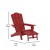 Flash Furniture LE-HMP-1044-110-RD-GG Red HDPE Adirondack Chair with Cup Holder and Pull Out Ottoman addl-4
