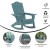 Flash Furniture LE-HMP-1044-31-BL-GG Blue HDPE Adirondack Rocking Chair with Cup Holder addl-3