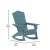 Flash Furniture LE-HMP-1044-31-BL-GG Blue HDPE Adirondack Rocking Chair with Cup Holder addl-4
