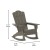 Flash Furniture LE-HMP-1044-31-BR-GG Brown HDPE Adirondack Rocking Chair with Cup Holder addl-3