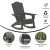 Flash Furniture LE-HMP-1044-31-GY-GG Gray HDPE Adirondack Rocking Chair with Cup Holder addl-3