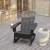 Flash Furniture LE-HMP-1044-31-GY-GG Gray HDPE Adirondack Rocking Chair with Cup Holder addl-5