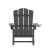 Flash Furniture LE-HMP-1044-31-GY-GG Gray HDPE Adirondack Rocking Chair with Cup Holder addl-7