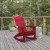 Flash Furniture LE-HMP-1044-31-RD-GG Red HDPE Adirondack Rocking Chair with Cup Holder addl-1